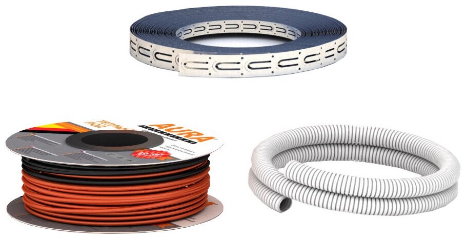 Греющий кабель, AURA, Heating КТА 300Вт, 3 м2, длина кабеля 17.5 м - фотография № 4