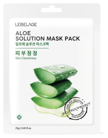 Маска тканевая LEBELAGE ALOE SOLUTION MASK