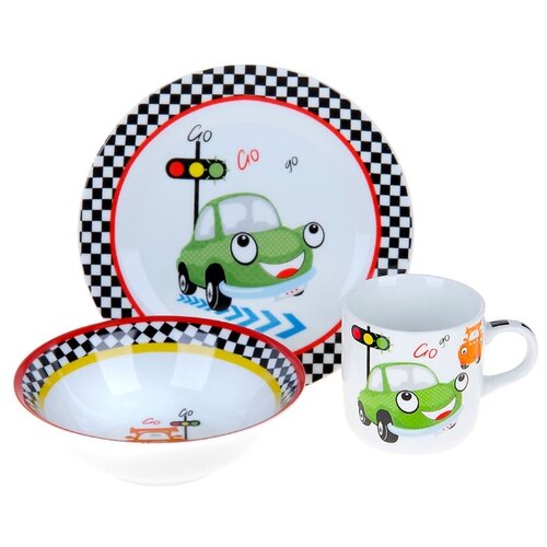 фото Набор для завтрака доляна светофор (1113405), 1 персона разноцветный