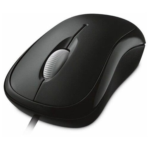 Мышь компьютерная Microsoft Basic, цвет: черный