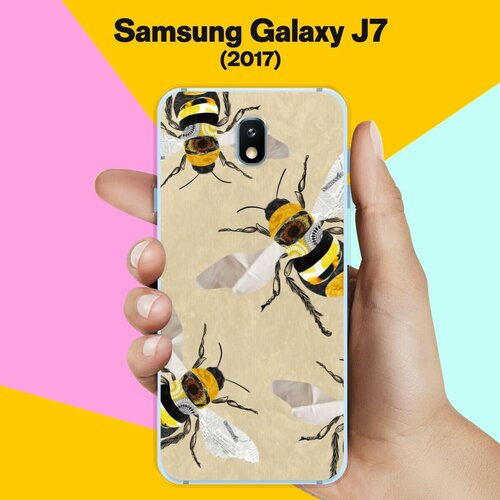 Силиконовый чехол на Samsung Galaxy J7 (2017) Осы / для Самсунг Галакси Джей 7 2017 жидкий чехол с блестками сладкий пончик в глазури на samsung galaxy j7 2017 самсунг галакси джей 7 2017