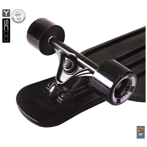 Скейтборд Y-SCOO Longboard Shark TIR 31 пластик 79 с сумкой BLUE/black