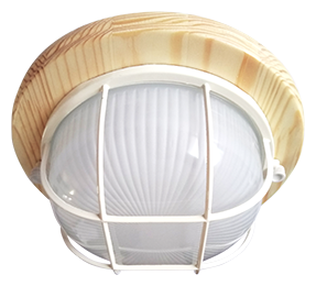 Ecola GX53 LED НБО-03-60-012 светильник Круг накладной дерево Клен IP65 1*GX53 матовый с решеткой 220х84 TP53R4ECA