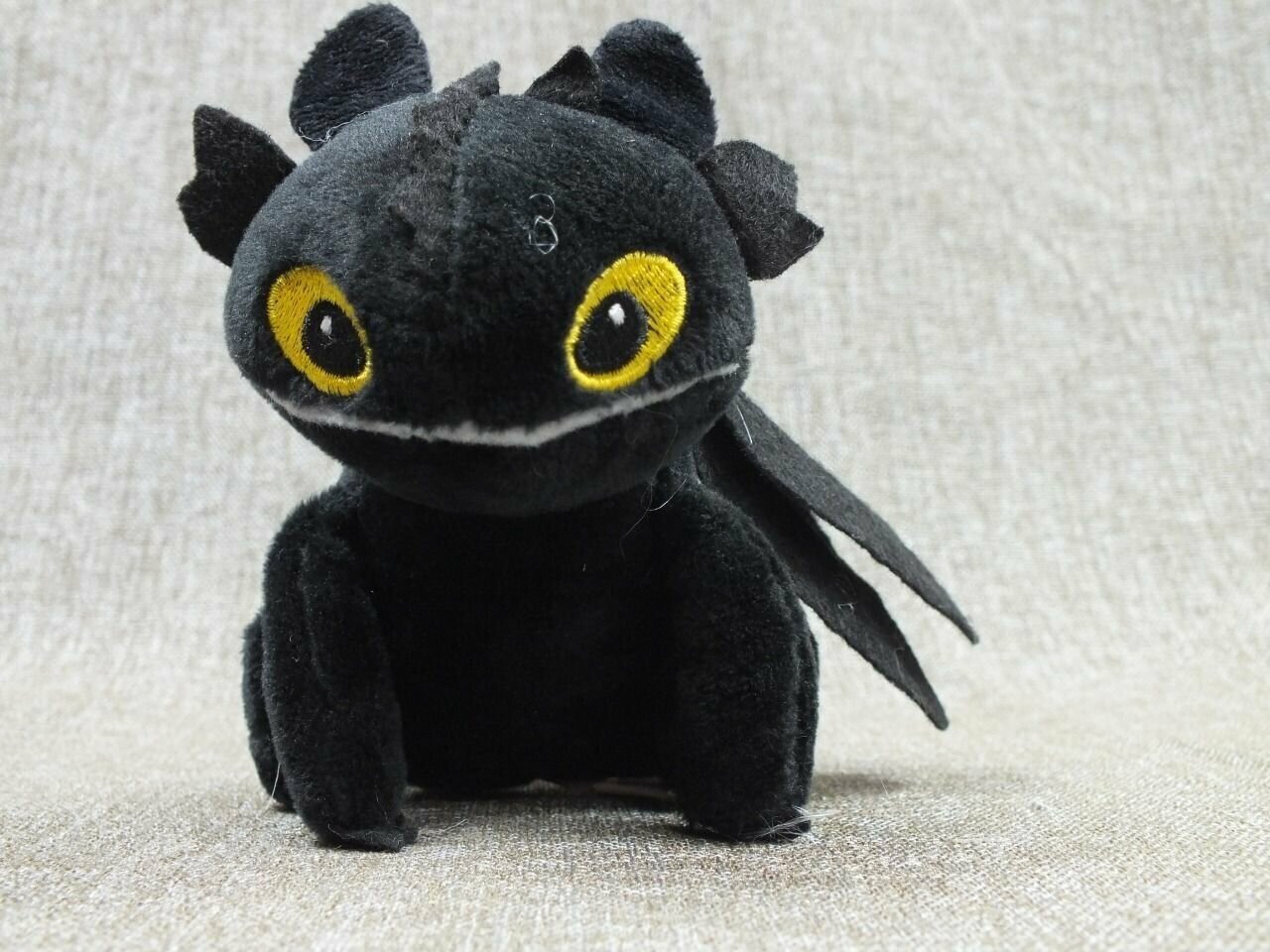 Мягкая игрушка дракон, Беззубик, дракон черный, ночная фурия