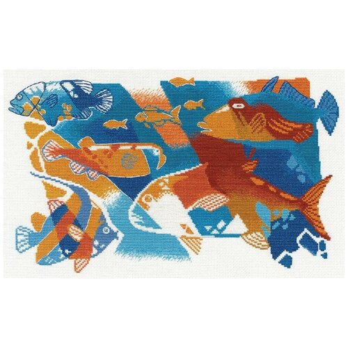 Набор для вышивания Синее-синее красное море Овен, 24х40 см