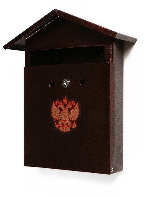 Ящик почтовый с замком, вертикальный, «Домик-Элит», коричневый - фотография № 5