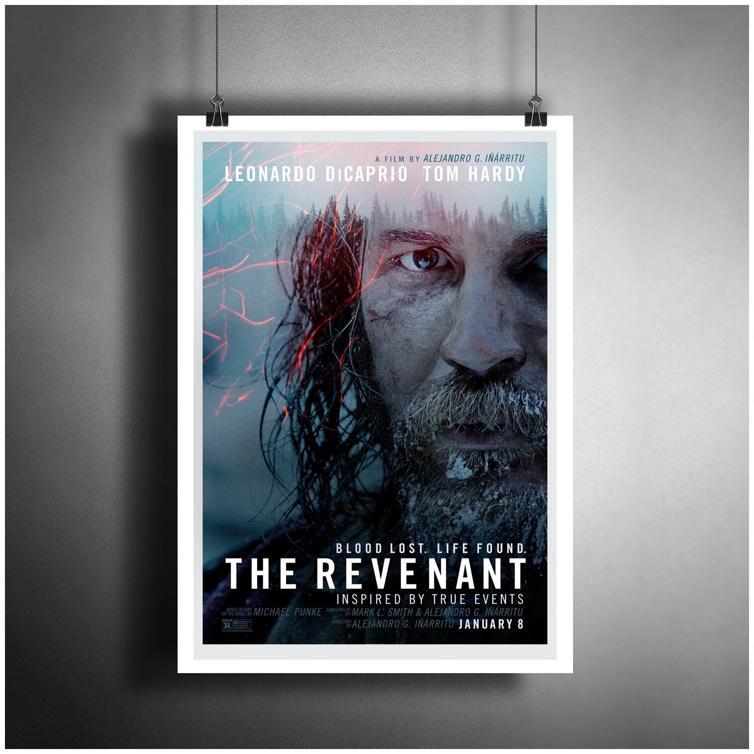 Постер плакат для интерьера "Фильм: Выживший. The Revenant. Том Харди"/ Декор дома, офиса, комнаты A3 (297 x 420 мм)