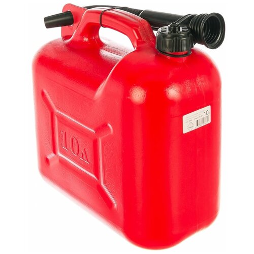 Канистра пластиковая для технических жидкостей, красная 10 л 