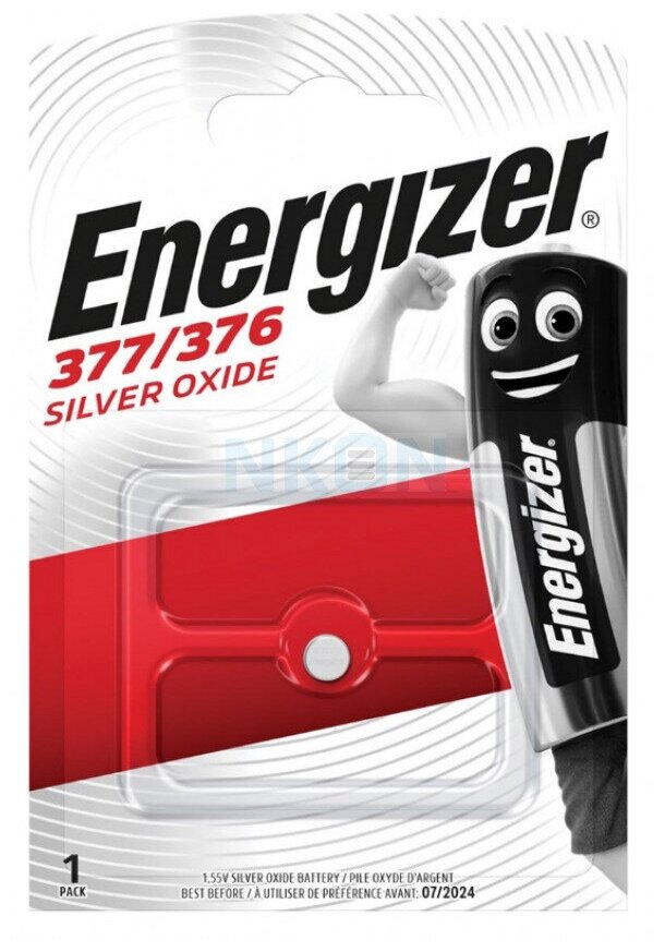 Батарейка Energizer Silver Oxide 377/376, 1 шт