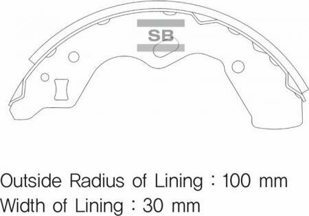 Колодки задние барабанные Sangsin Brake SA067