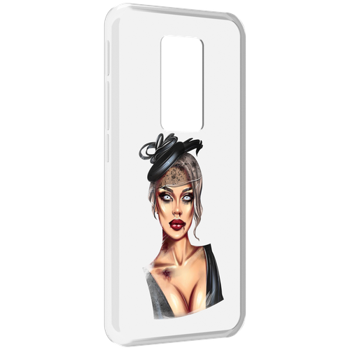 Чехол MyPads девушка-с-линзами для Motorola Defy 2021 задняя-панель-накладка-бампер