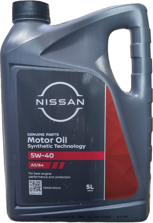 Моторное масло NISSAN 5w40 5л