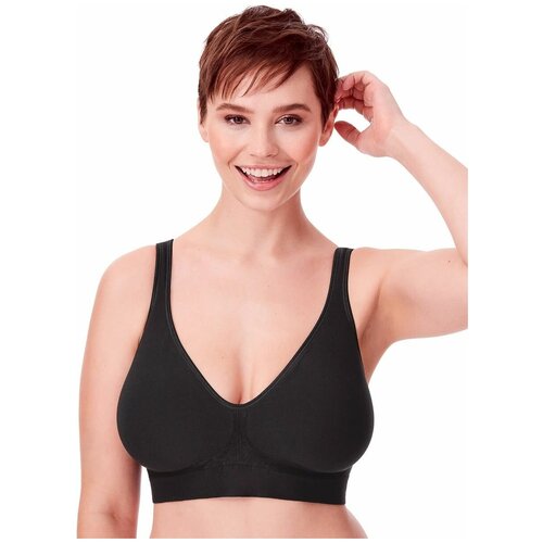 Бюстгальтер без каркасов Comfort Revolution ComfortFlex Fit Wirefree Bra, черный, L