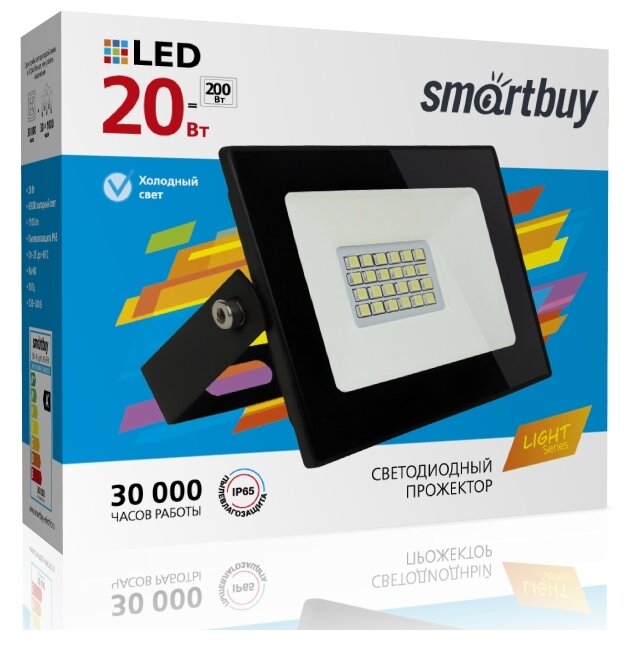 Светодиодный (LED) прожектор FL SMD LIGHT Smartbuy-20W/6500K/IP65