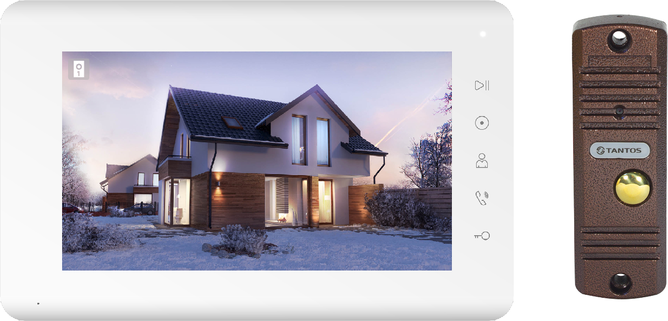 Комплект домофона/видеодомофон с вызывной панелью TANTOS Mia Kit