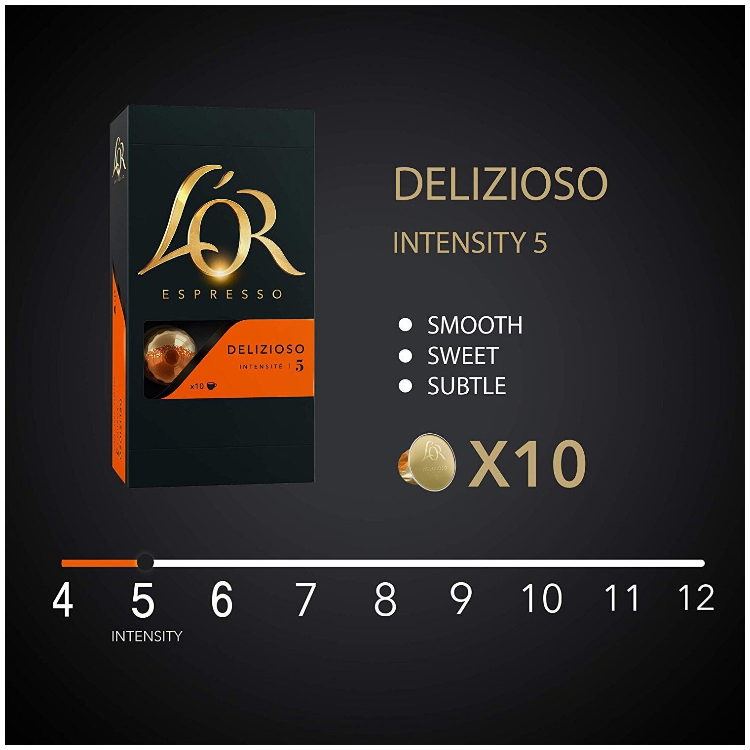 Кофе капсульный Lor Espresso Delizioso упаковка100капс. 8052177 Nespresso - фотография № 3