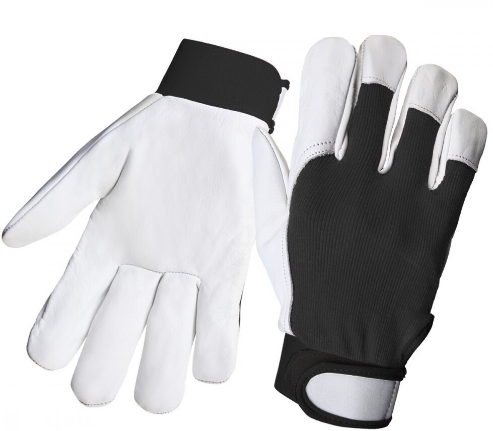 Jeta Safety Перчатки кожаные Winter Mechanic цвет черный/белый/JLE305-10/XL