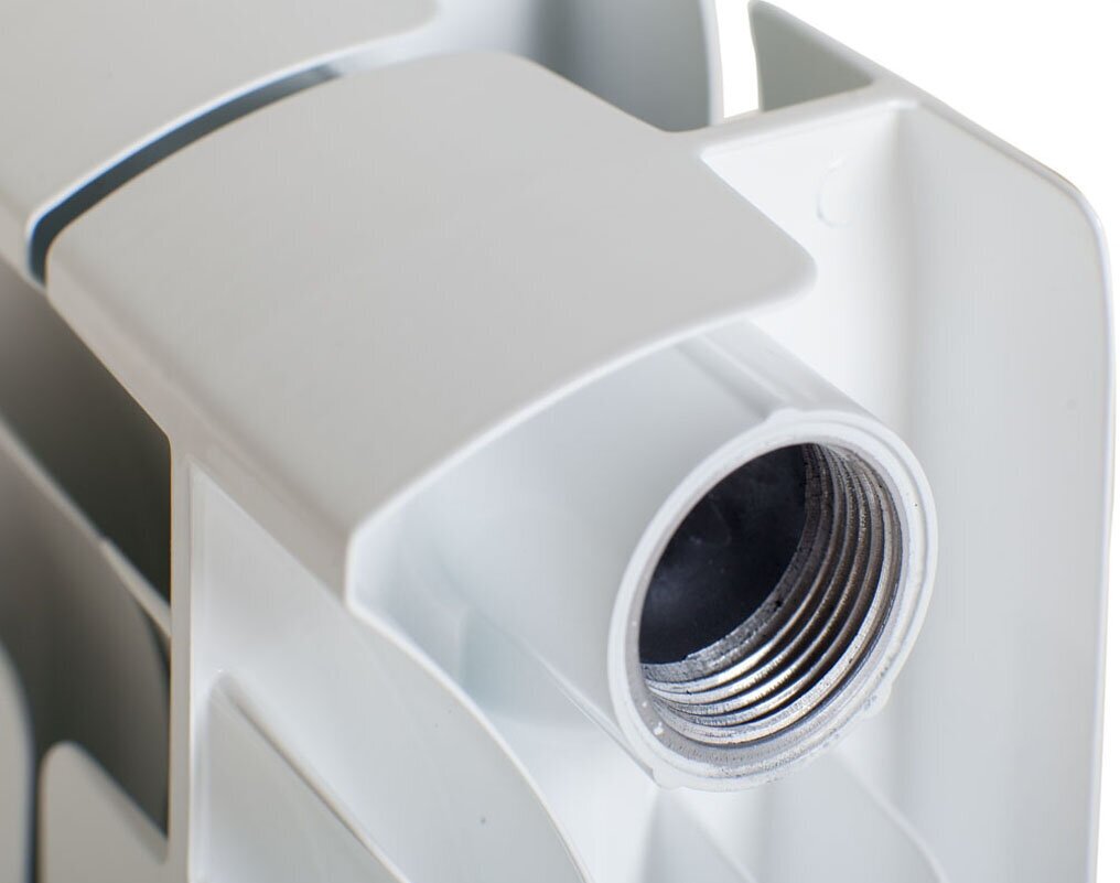 Радиатор биметаллический Rifar Base 200, 04 секции, боковое подключение, цвет белый - фотография № 5
