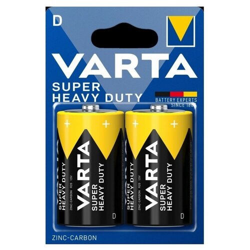 Элемент питания Varta Super Heavy Duty Zinc-carbon D/R20 1.5 V (2 шт) батарейка d солевая varta superlife r20 в блистере 2шт