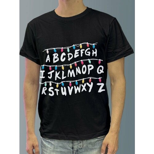 фото Футболка мужская черная из хлопка с dtf рисунком новый год - 2009 будь на стиле