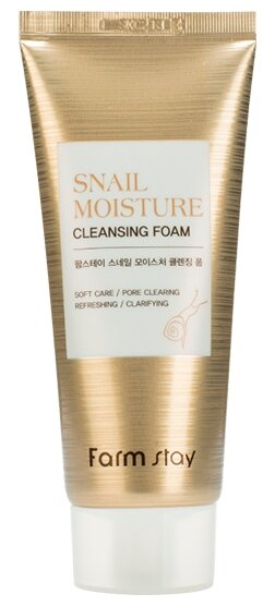 Farmstay пенка для умывания увлажняющая с муцином улитки Snail Moisture Cleansing Foam, 100 мл, 116 г