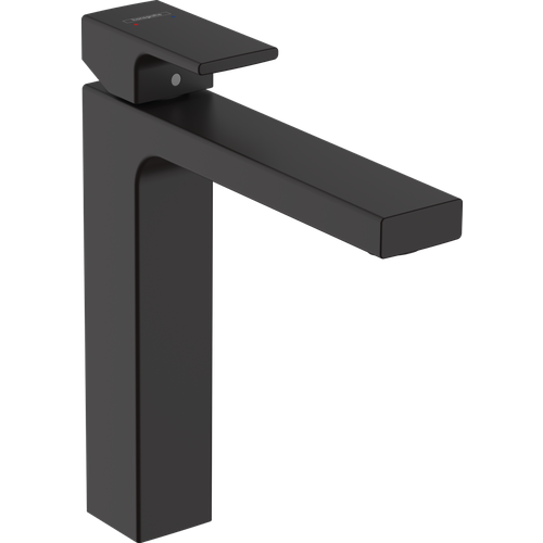 душевая система для ванны hansgrohe vernis shape black черный матовый Hansgrohe 71591670 Vernis Shape Смеситель для раковины, без донного клапана, матовый черный