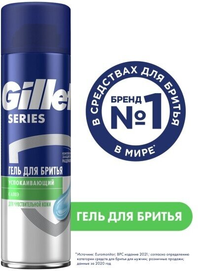 Гель для бритья Gillette TGS Sensitive Skin (для чувствительной кожи), 200 мл