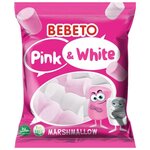 Маршмеллоу Bebeto Pink&White со вкусом ванили и клубники, 30 г - изображение