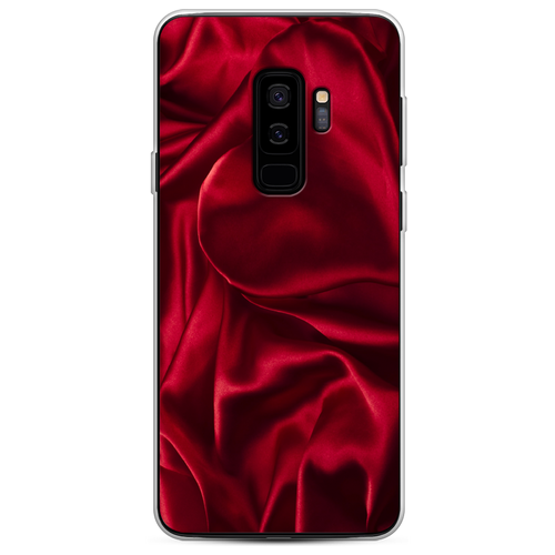 Силиконовый чехол на Samsung Galaxy S9 + / Самсунг Галакси С9 Плюс Текстура красный шелк