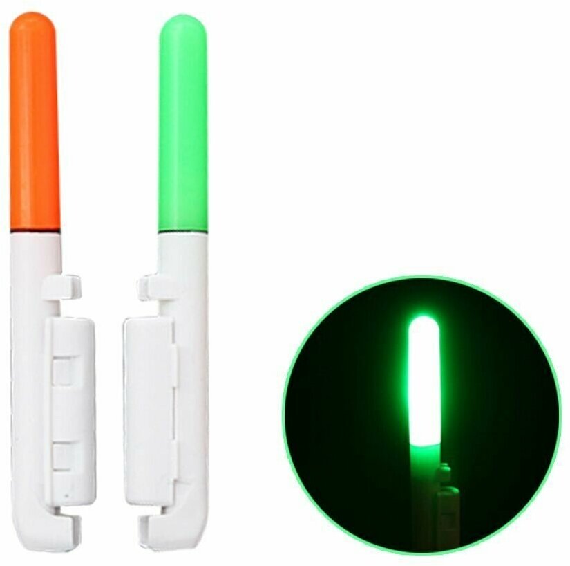 Светлячок на кончик удилища, на батарейке, цвет серый/зеленый модель SMART