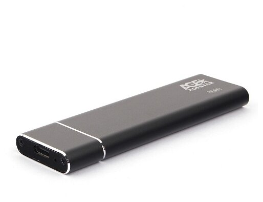Внешний бокс Agestar SSD NVMe USB3.2 алюминий черный M2 2280 M-key