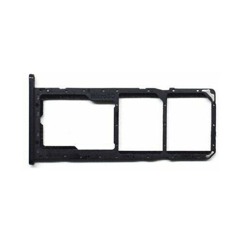 Сим лоток / Держатель сим карты / Контейнер SIM / sim holder SIM для Samsung A015F / M015F ( A01 / M01 ) Черный