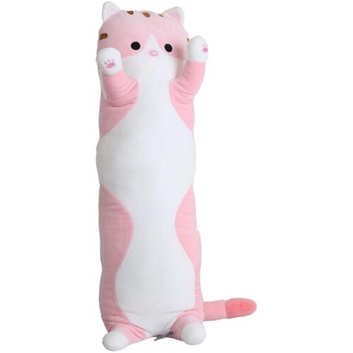 Мягкая игрушка-подушка длинный кот розовый 90 см Be Soft забавная плюшевая игрушка повторюшка кот