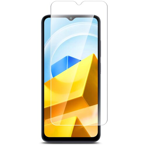 Защитное стекло на Xiaomi POCO M5 ( Ксиоми Поко М5 ) на экран, прозрачное с олеофобным покрытием силиконовая клеевая основа тонкое 0,26 mm, Brozo