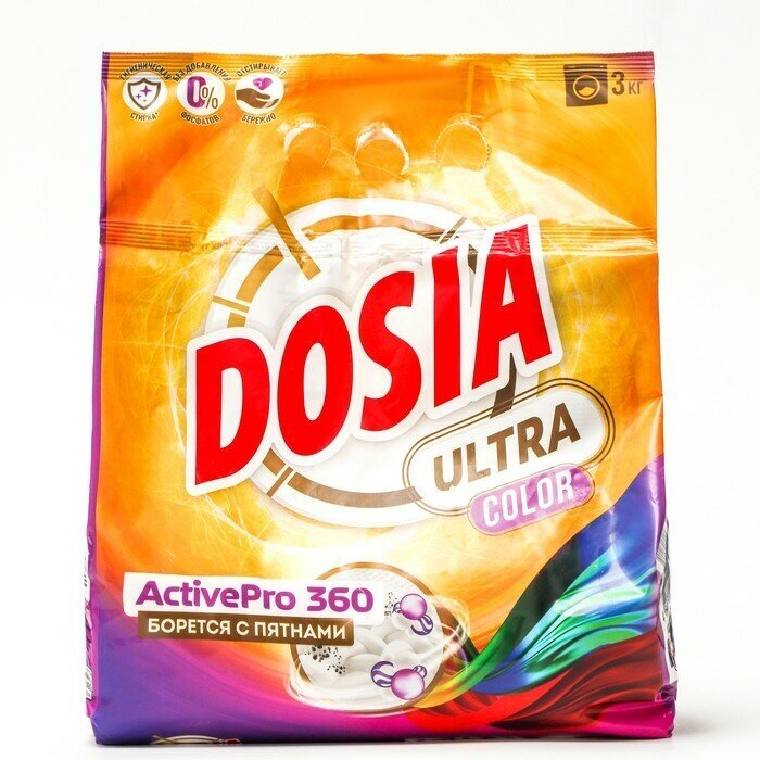 Dosia Порошок для автоматических стиральных машин и ручной стирки Dosia Ultra Color, 3 кг