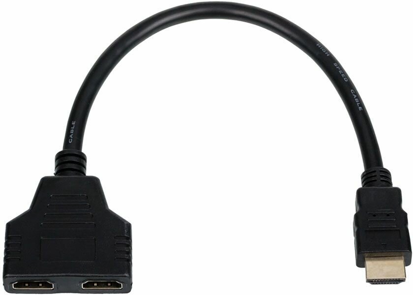 Переходник Atcom сплиттер HDMI(m) на 2 HDMI(f), 0.10 м