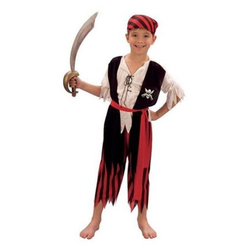 фото Костюм i-brigth company пират (пб887), черный/красный/белый, размер 110-122