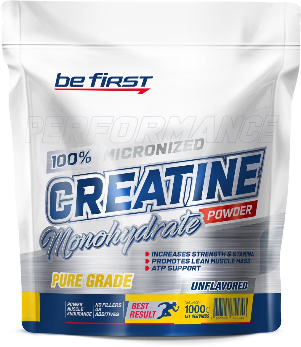 Creatine Monohydrate Powder, 1000 г, Unflavored / Без вкусовых добавок