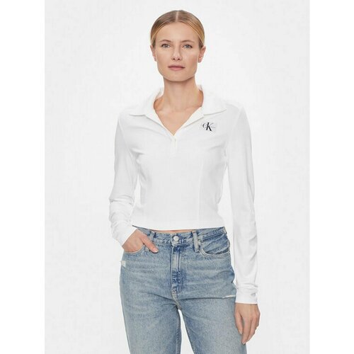 Лонгслив Calvin Klein Jeans, размер XXL [INT], белый nurse uniform top japone collar alpaca fabric bk 05