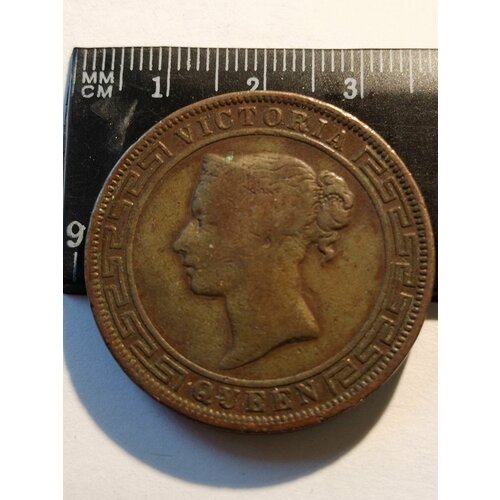 Британский Цейлон 5 центов 1870. Королева Виктория/пальма. Крупная монета.