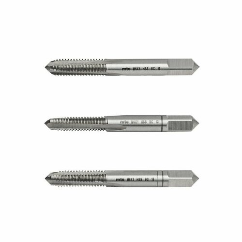Метчики ручные HSS DIN 352 комплект 3 шт M6X10 mte 1080₽