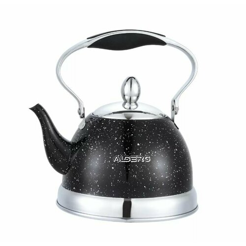 Заварочный чайник ALBERG 10л из нерж стали индукционное дно черный гранит 2035₽