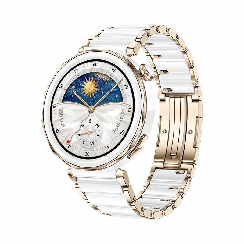 Смарт часы HUAWEI WATCH GT 5 Pro 42 мм сапфировое стекло, Керамический белый — фото 1