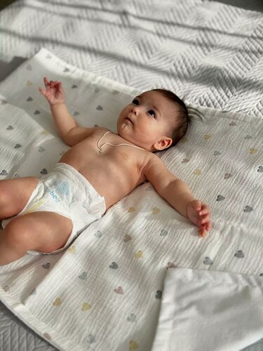 Изображение товара Непромокаемая пеленка многоразовая муслиновая