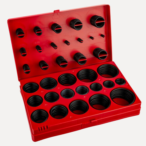 Изображение товара SpecX A87020 Набор круглых уплотнительных колец метрических, нитрильный каучук, в кейсе, 419 шт