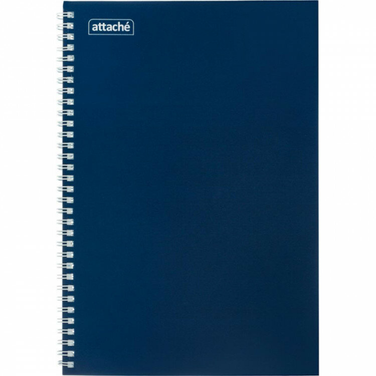 Бизнес-тетрадь А4 80л ATTACHE спираль синий блок 60г обложка 215г