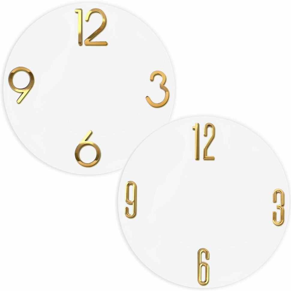 Заготовка для часов. Цифры для часов, арабские 3/6/9/12, 2 вида EPOXYMASTER