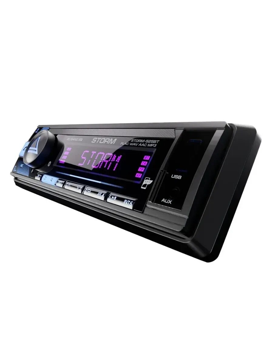 Автомагнитола USB AurA STORM-525BT с Bluetooth, AUX, FM, 1DIN — фото 1