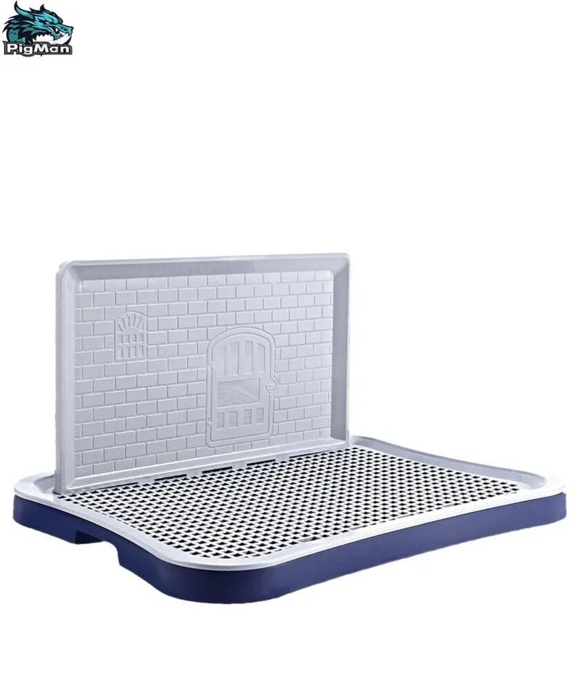 Изображение Лоток для собак xiaoyatou, под пеленку, со стенкой, столбик, светло-серый