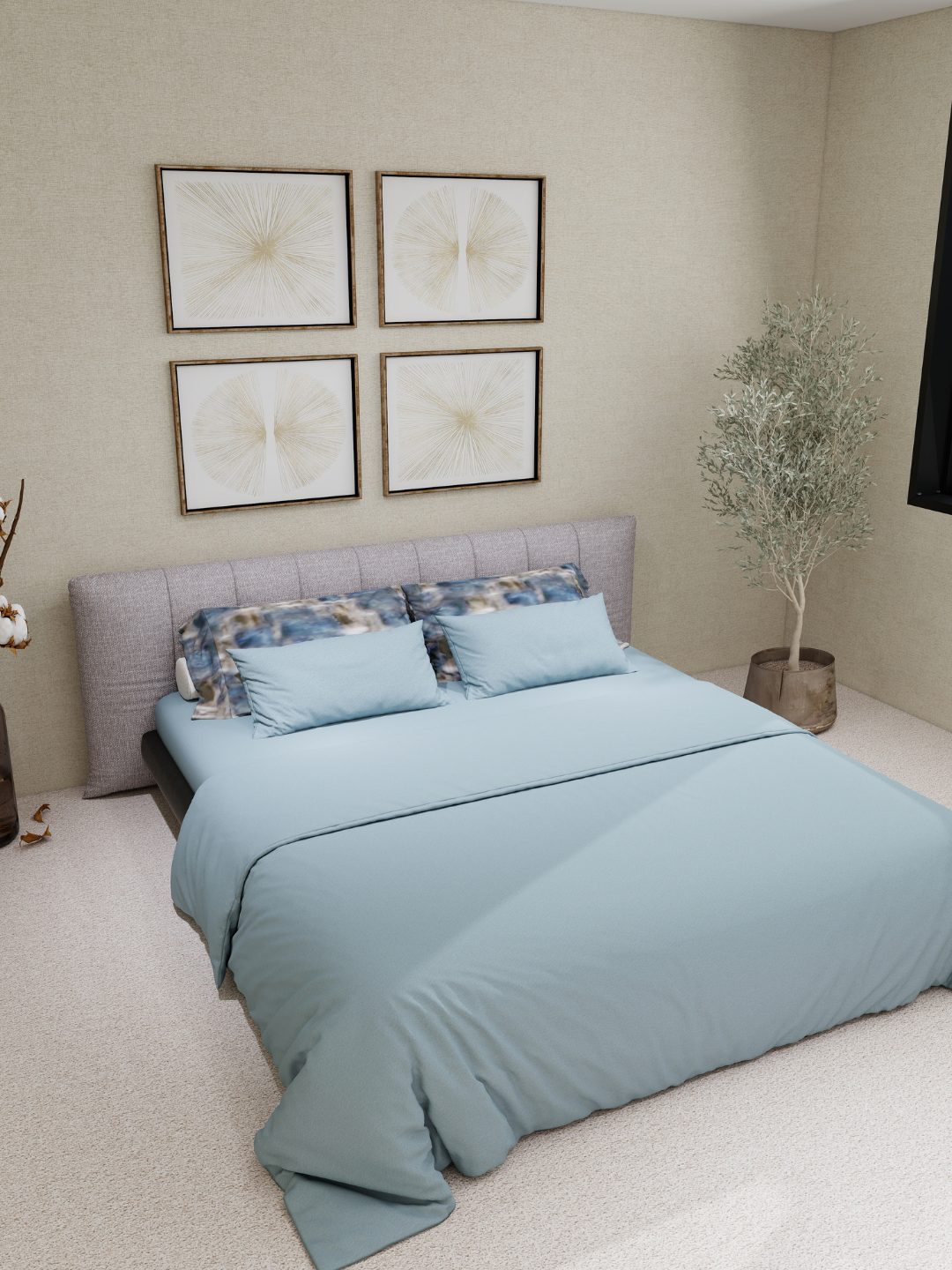 Комплект постельного белья "Поплин" 100%, хлопок, двухспальный — фото 1